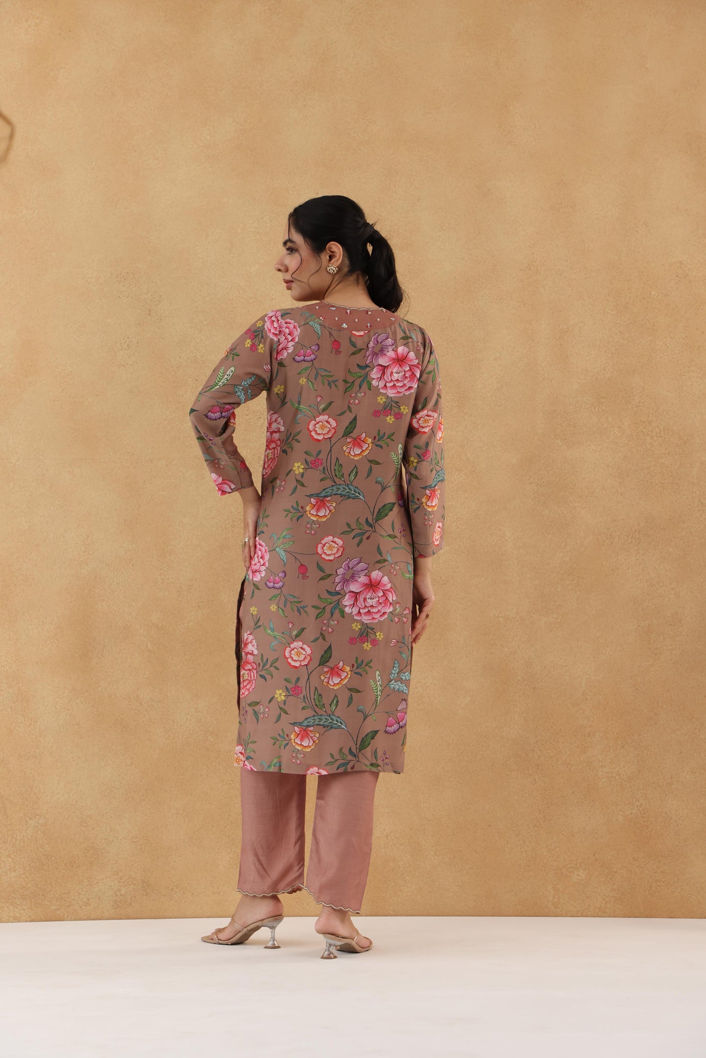 AKS BROWN KURTA SET