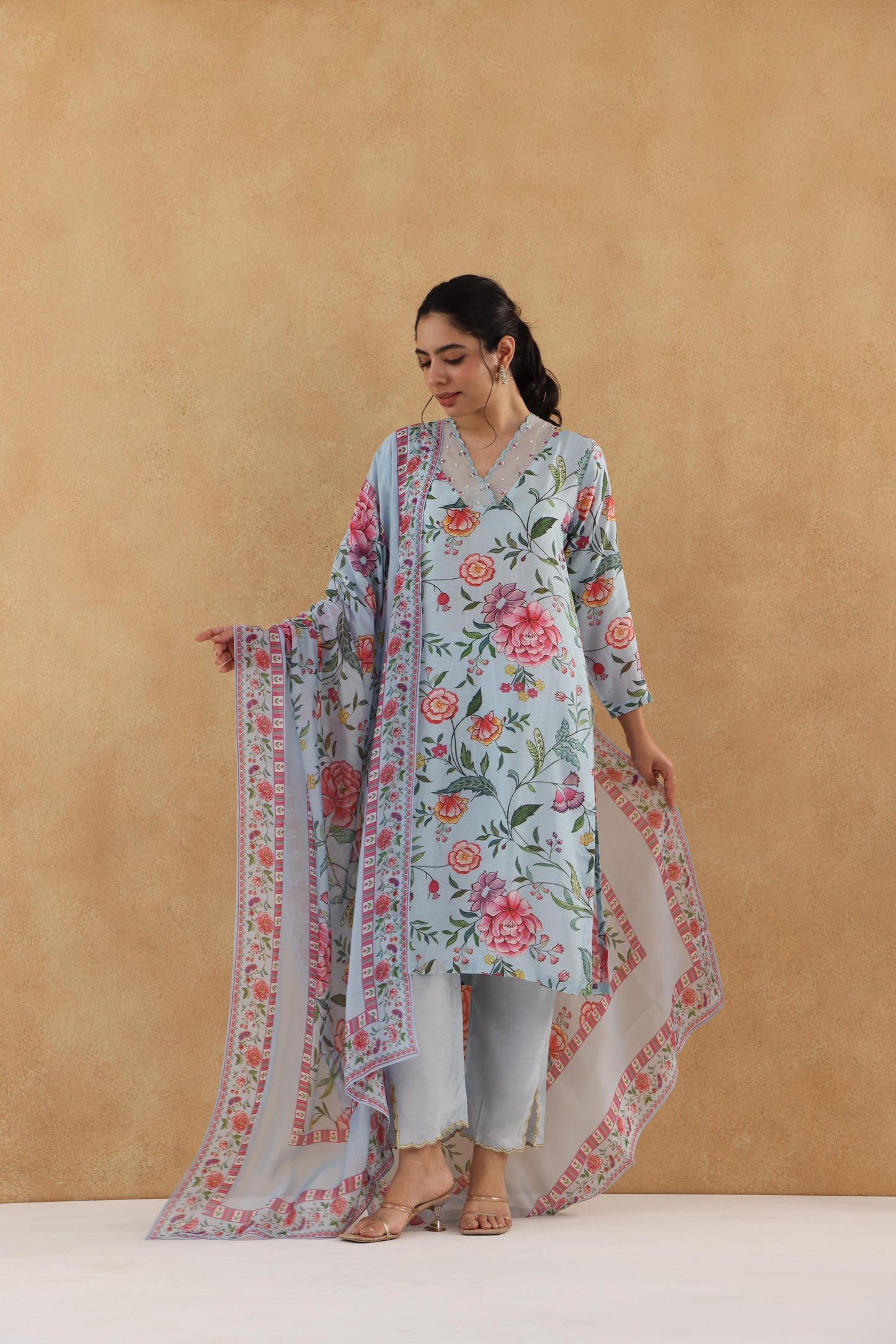 AKS SKY BLUE KURTA SET