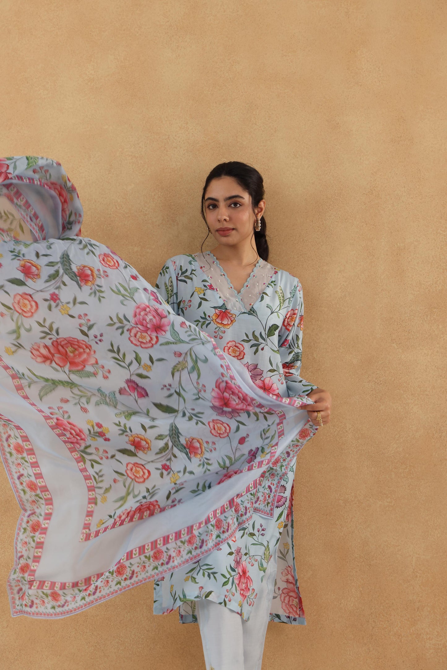 AKS SKY BLUE KURTA SET