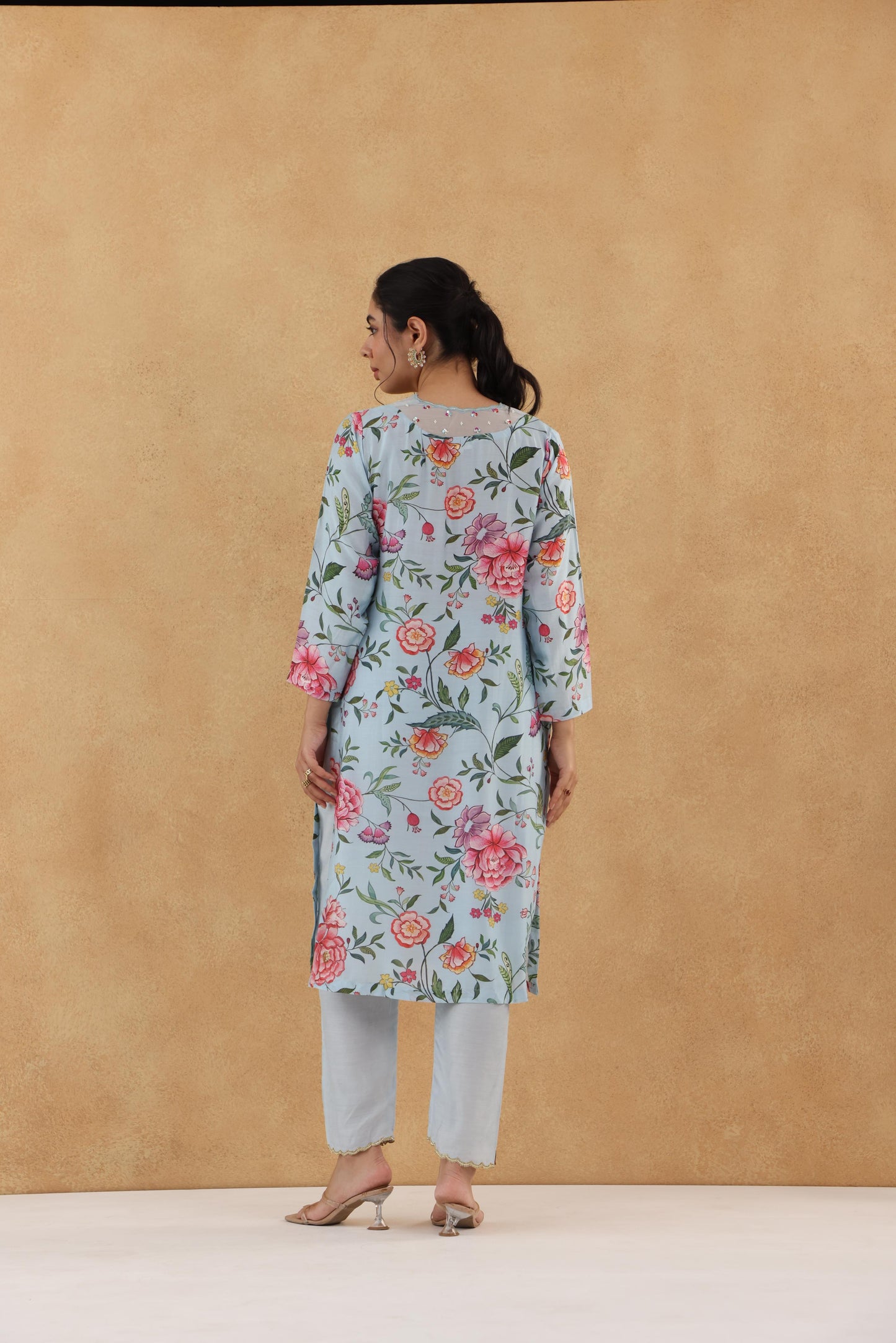 AKS SKY BLUE KURTA SET