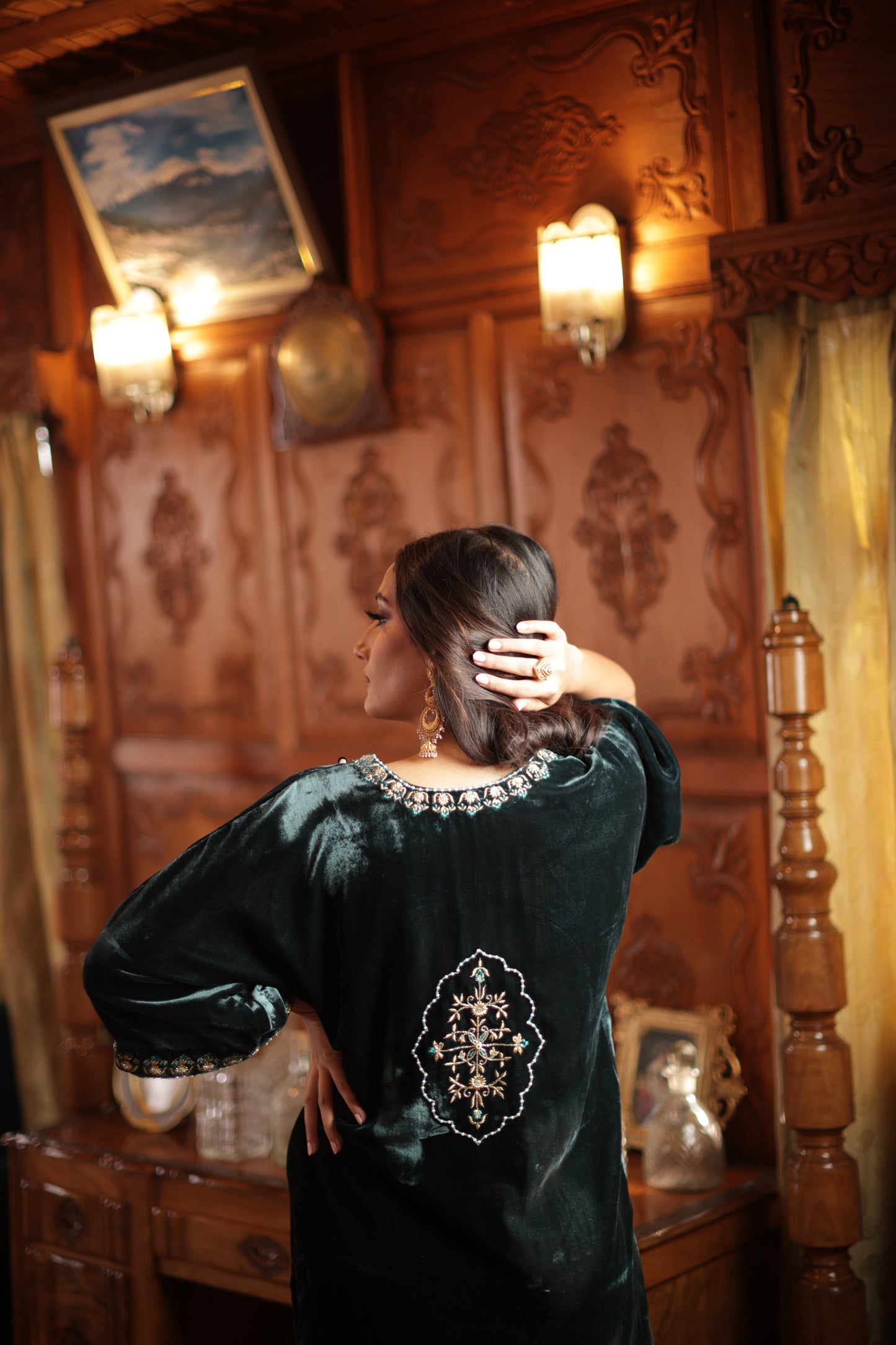 Teel Velvet Kaftan Set