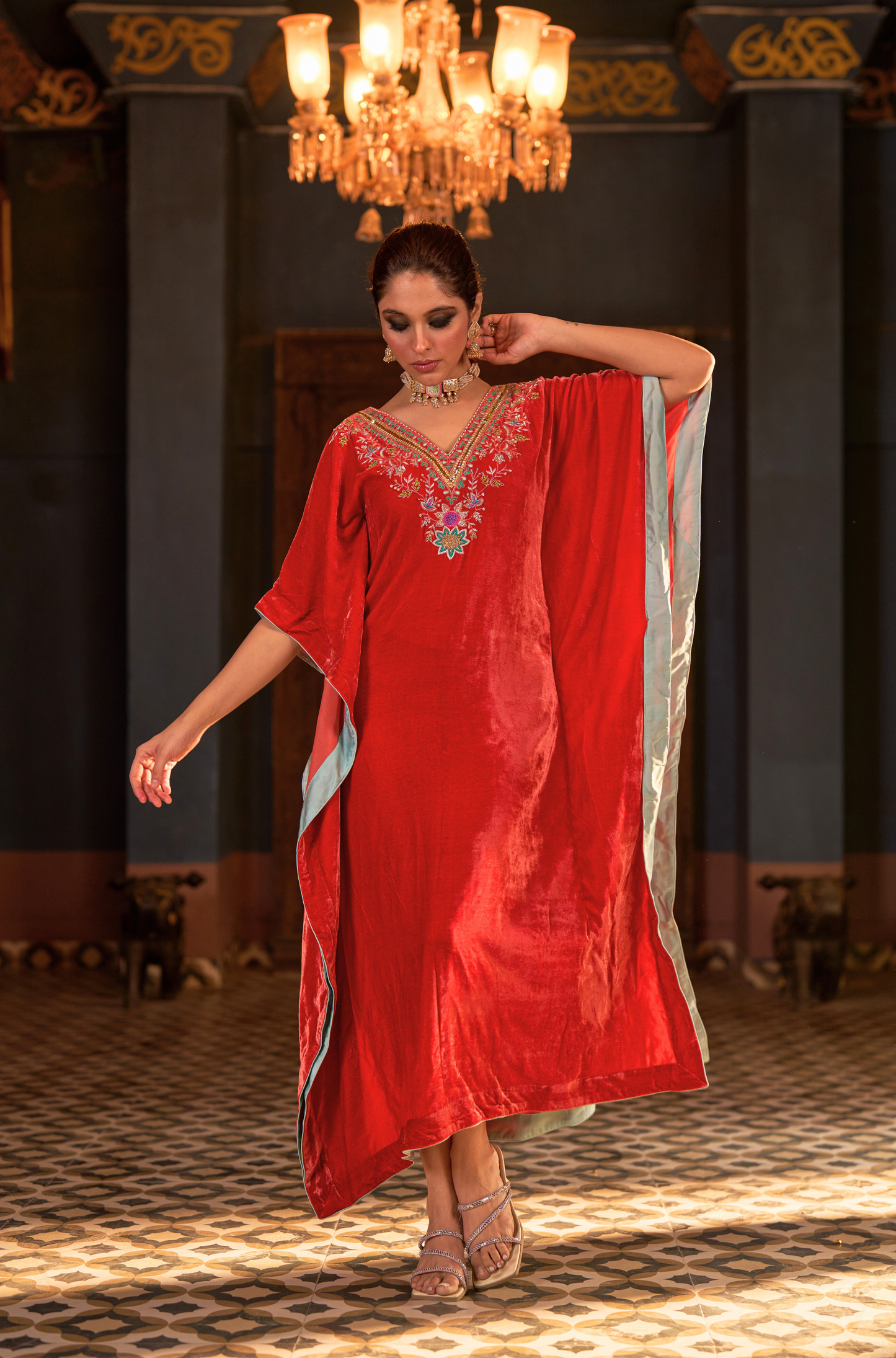 Naaz Burnt Orange Kaftan