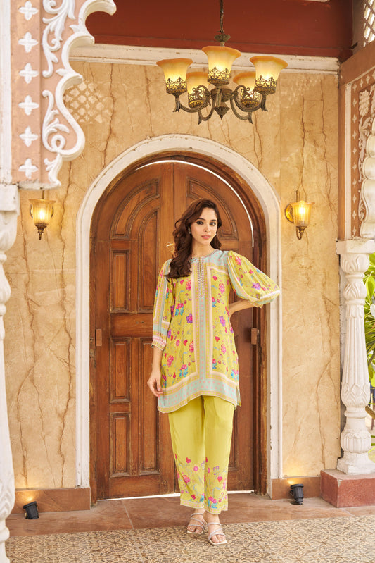 Khawaab Lime Co-ord Set