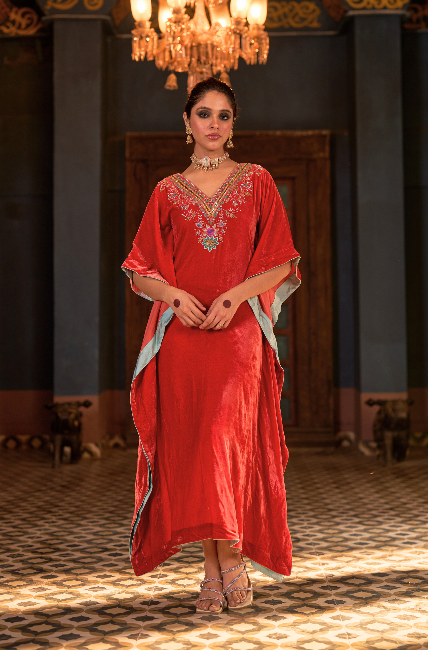 Naaz Burnt Orange Kaftan