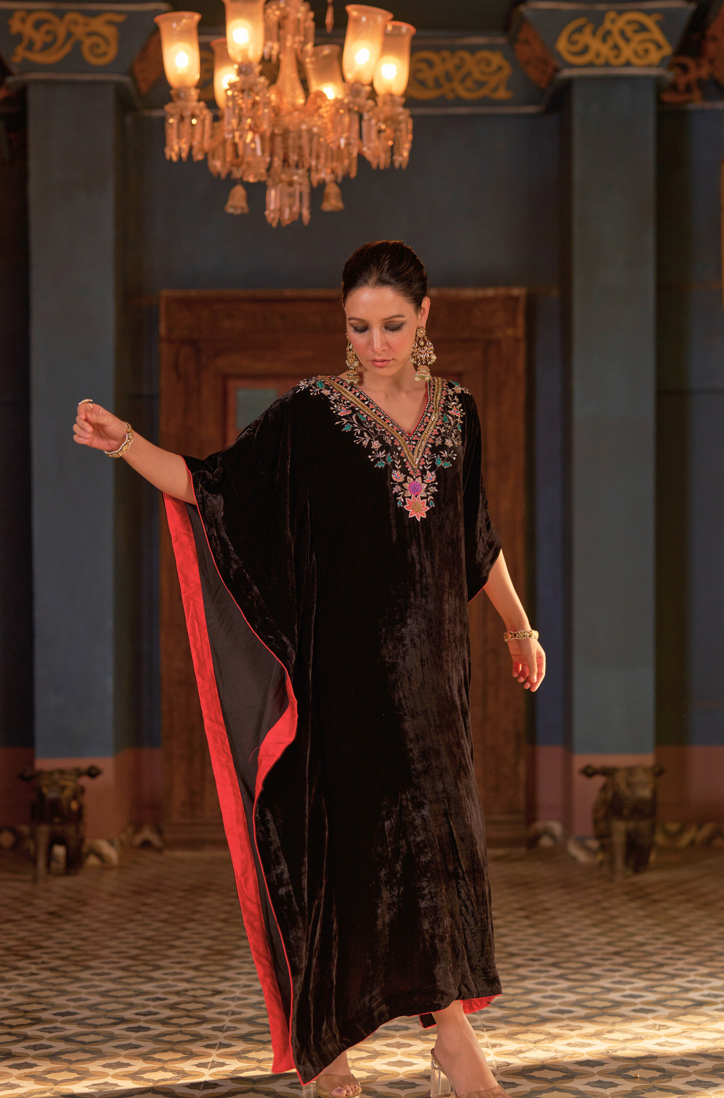 Naaz Black Kaftan