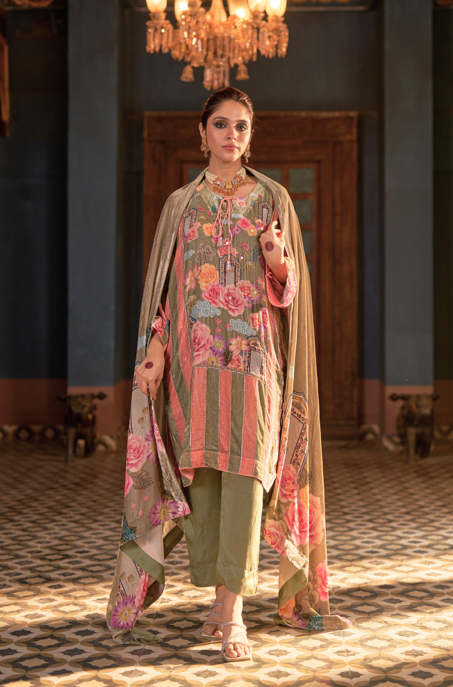 Naaz Green Phiran Set