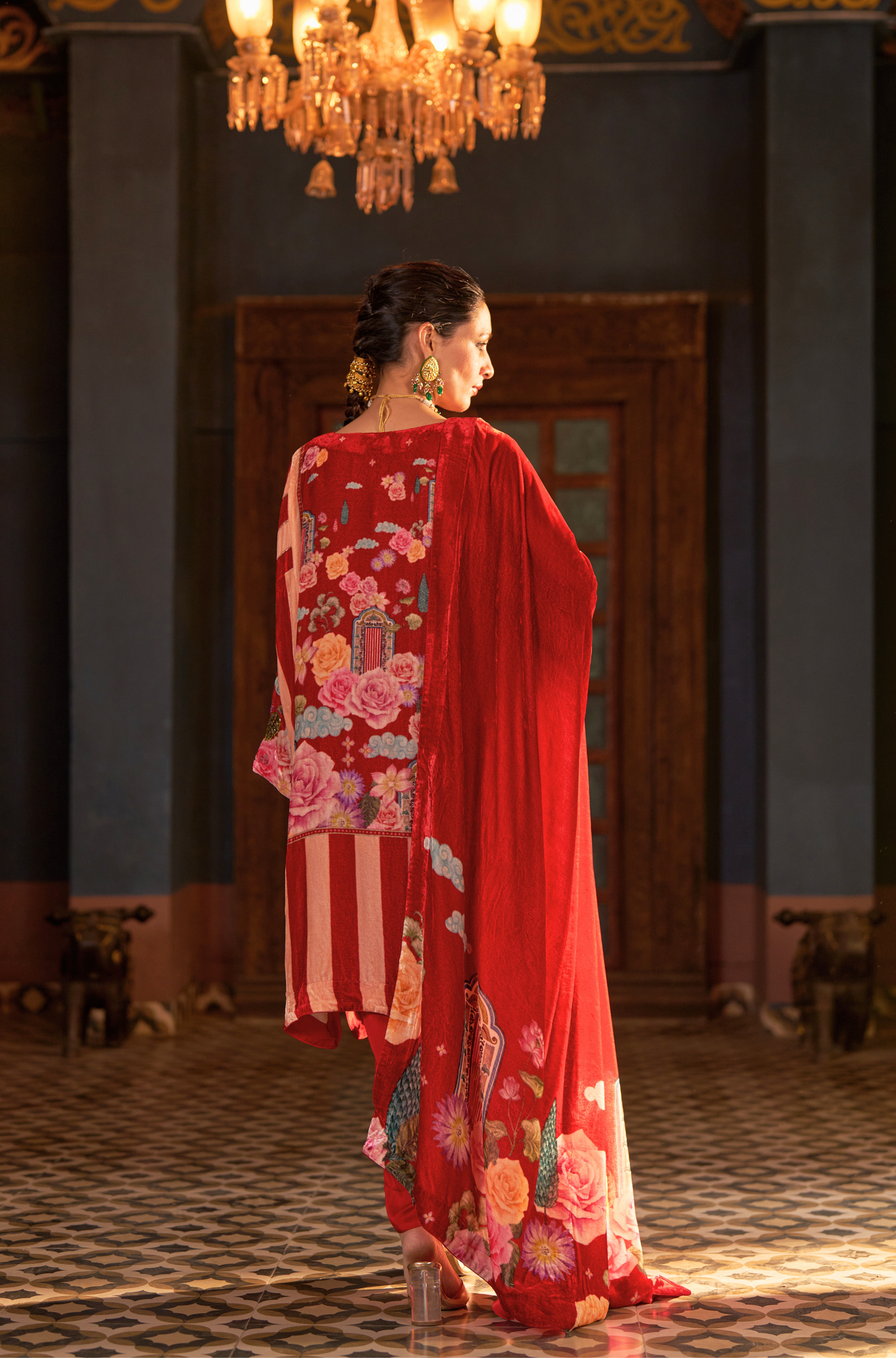 Naaz Red Phiran Set