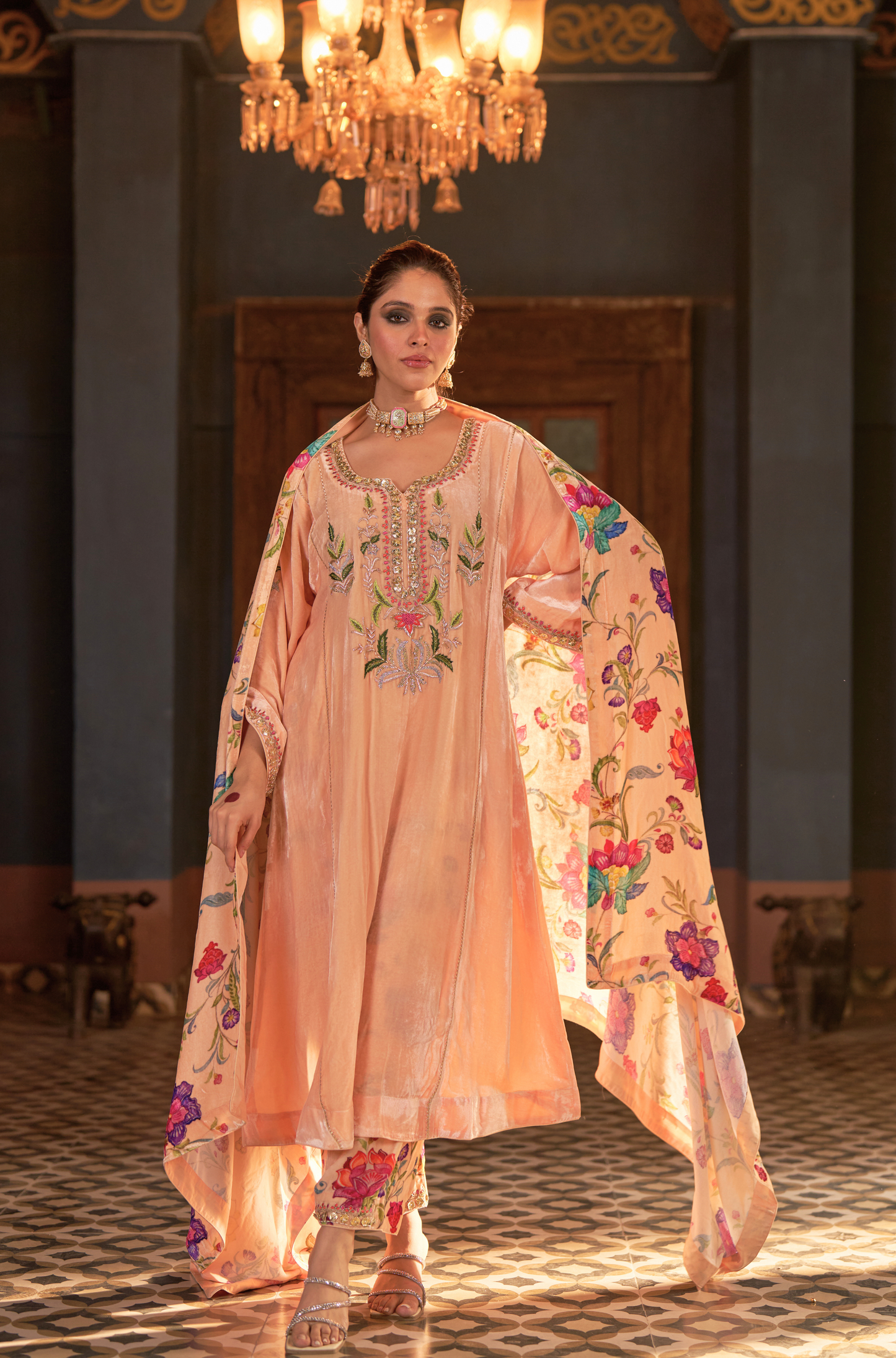 Naaz Ivory Kali Kurta Set