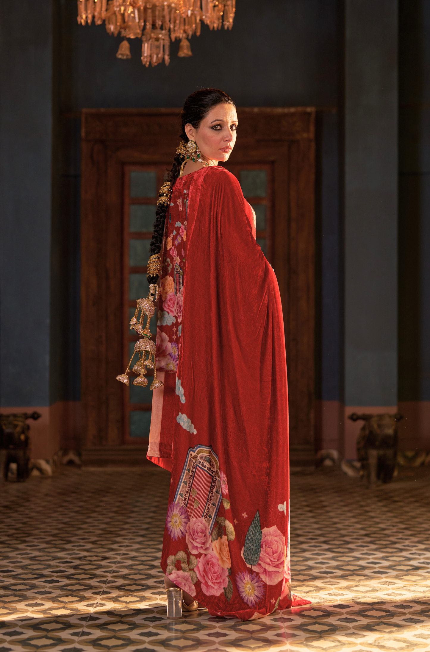 Naaz Red Phiran Set