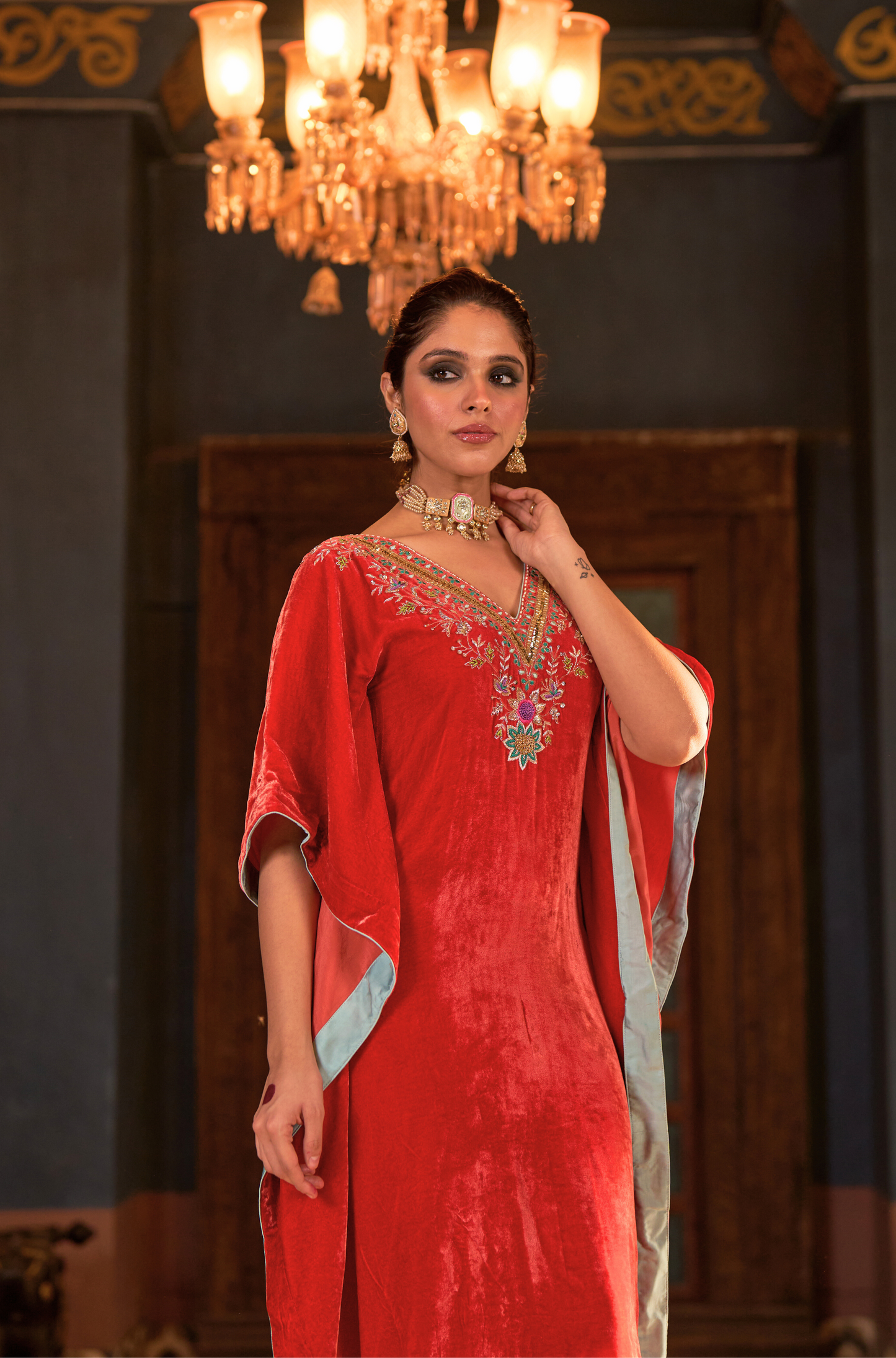 Naaz Burnt Orange Kaftan