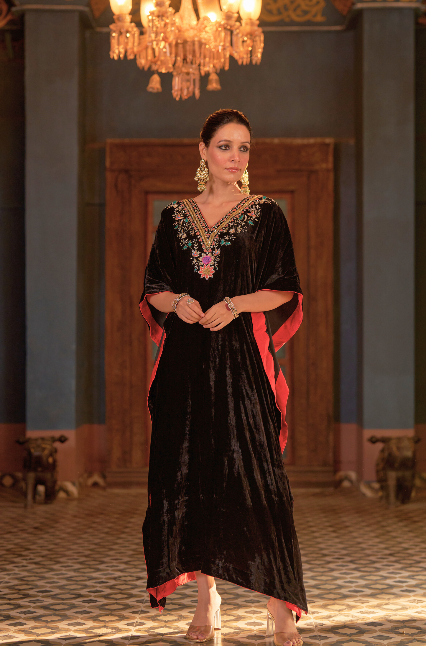 Naaz Black Kaftan