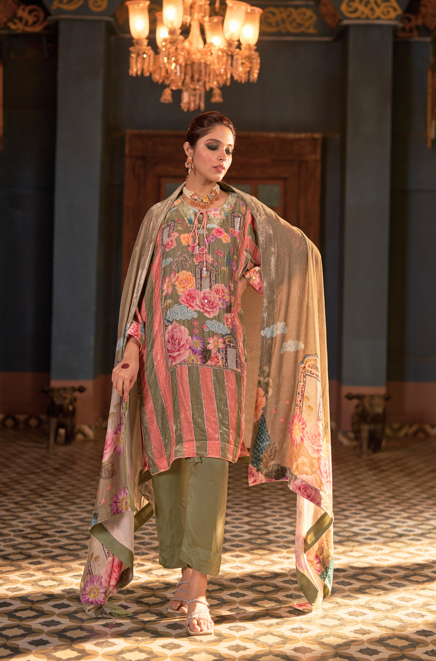 Naaz Green Phiran Set