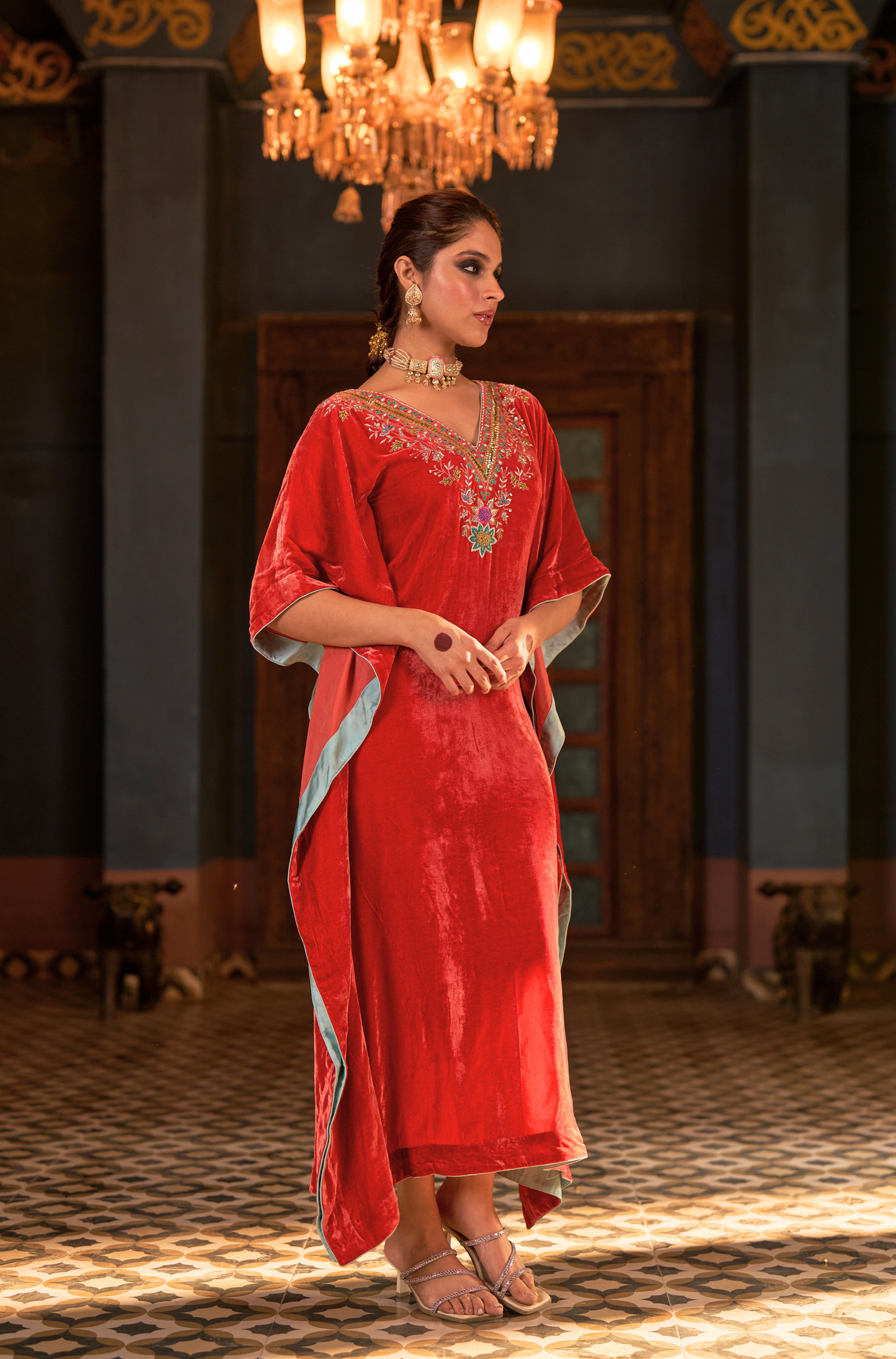 Naaz Burnt Orange Kaftan