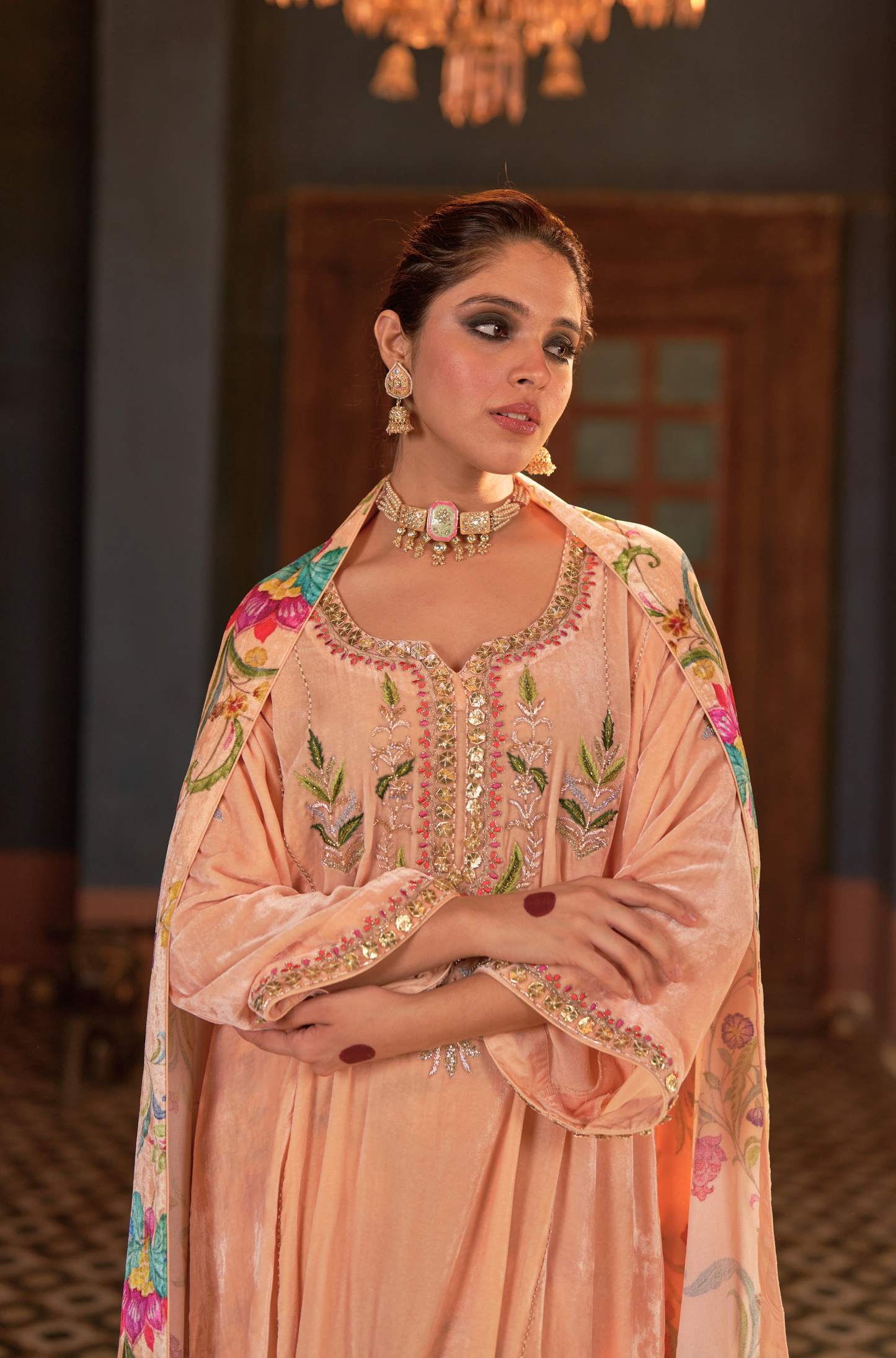 Naaz Ivory Kali Kurta Set