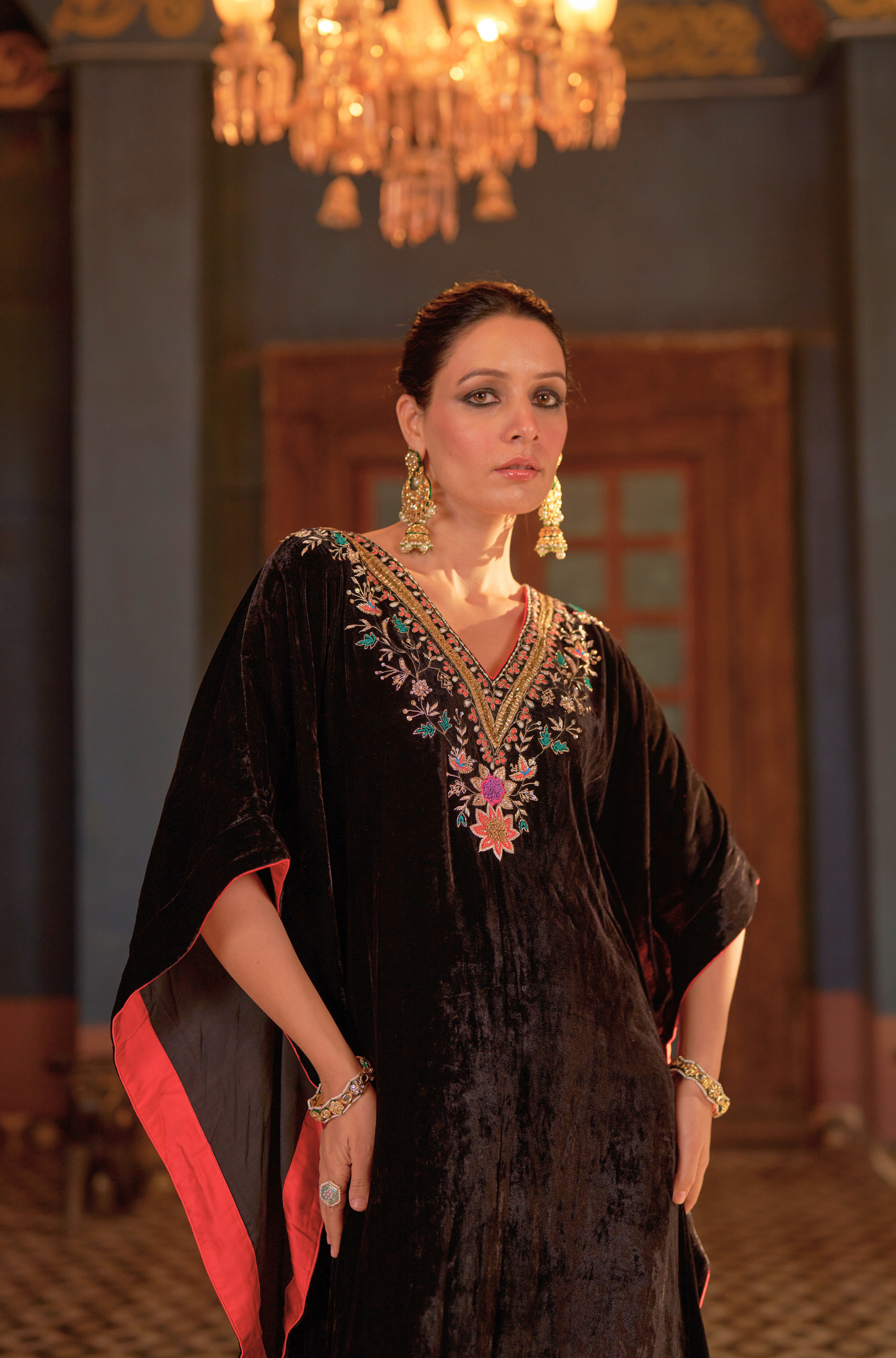 Naaz Black Kaftan