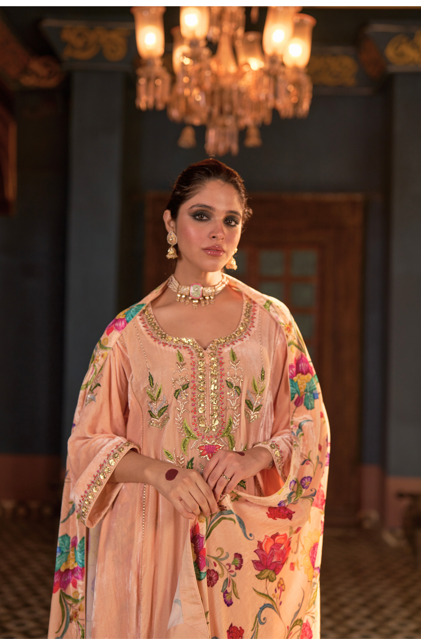 Naaz Ivory Kali Kurta Set