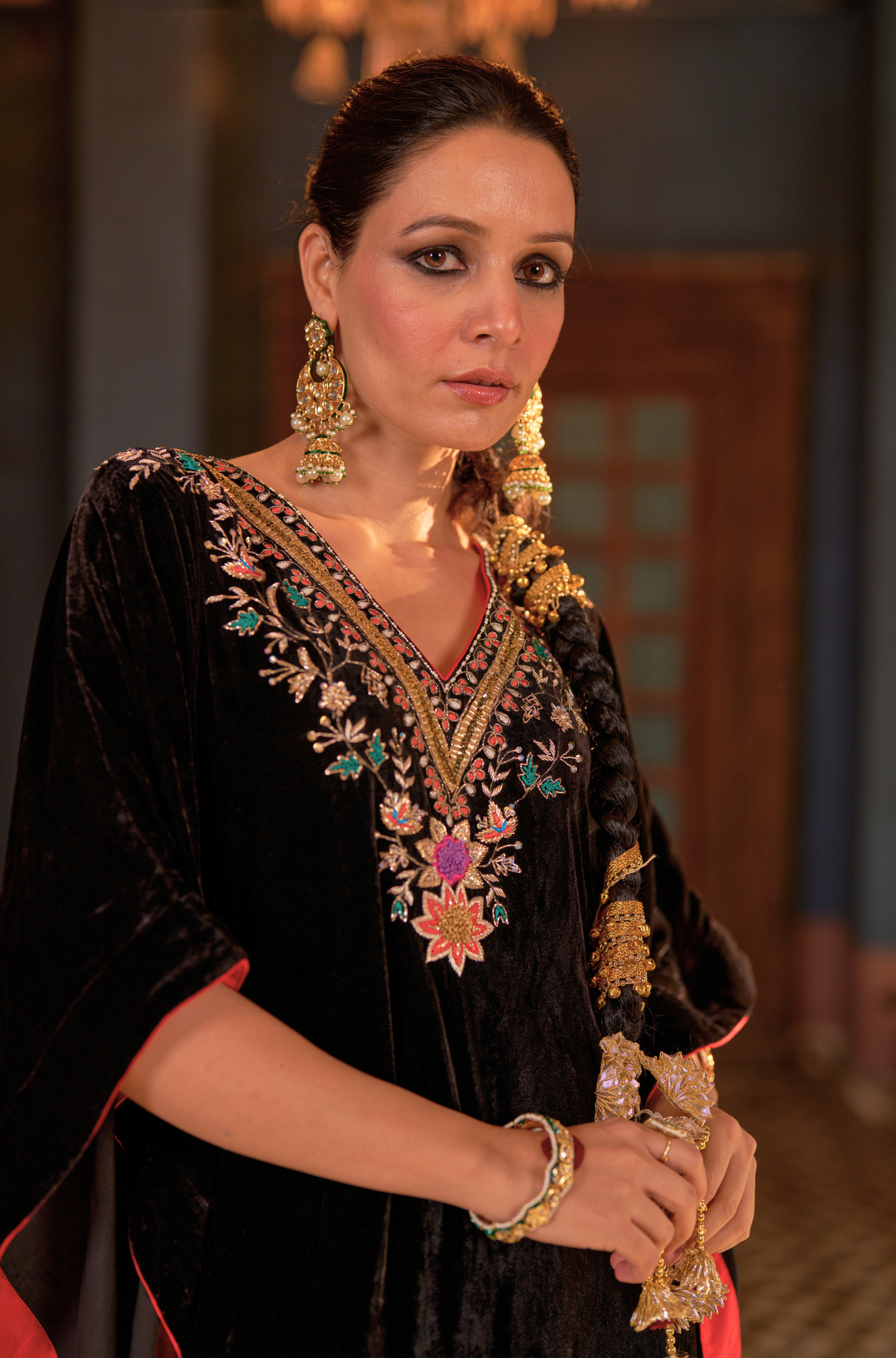 Naaz Black Kaftan