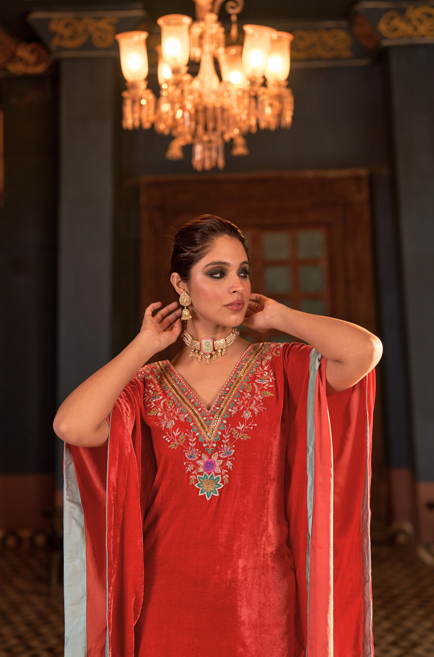 Naaz Burnt Orange Kaftan