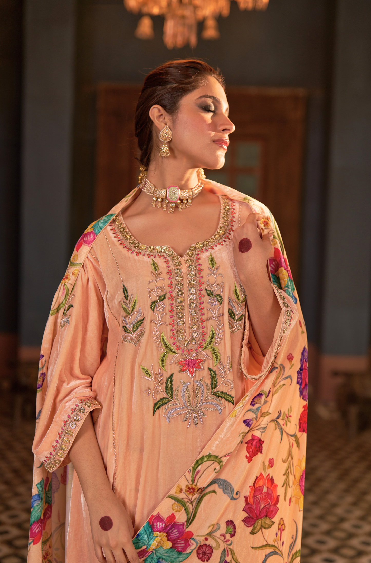 Naaz Ivory Kali Kurta Set