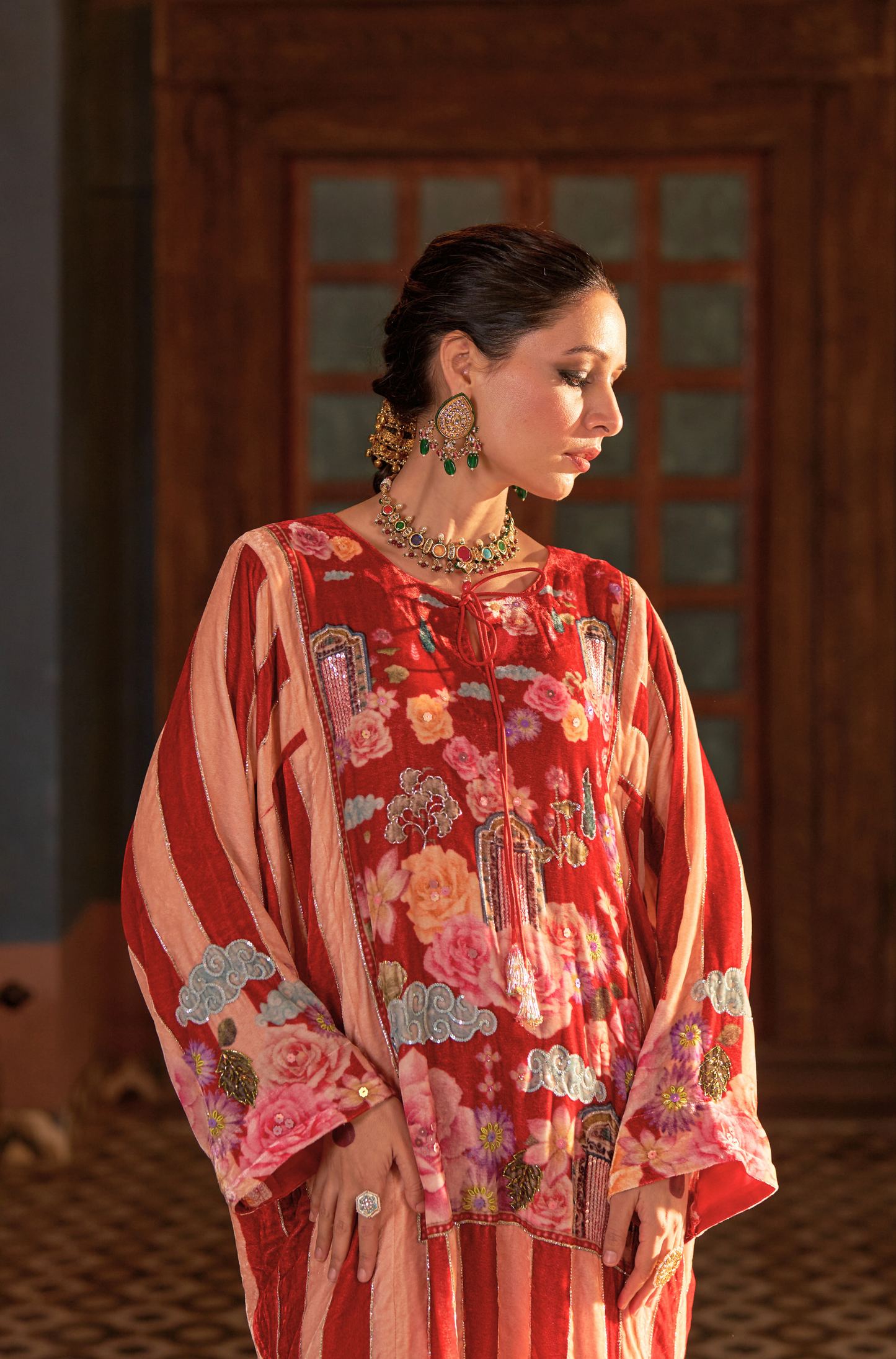 Naaz Red Phiran Set