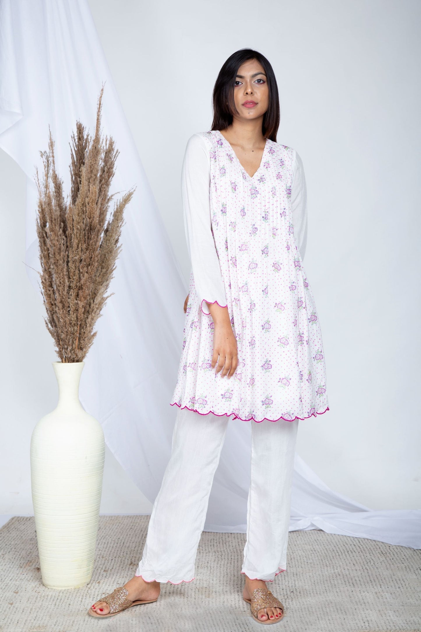 Ditsy PrimRose Short Tunic Set