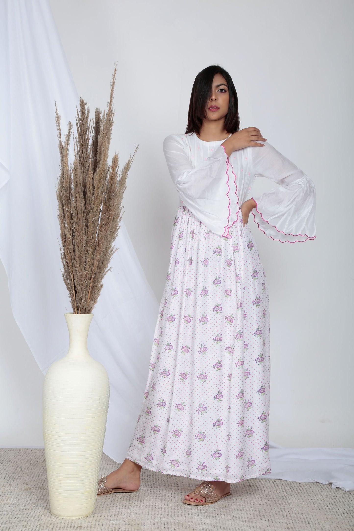 Ditsy PrimRose Full Length Dress