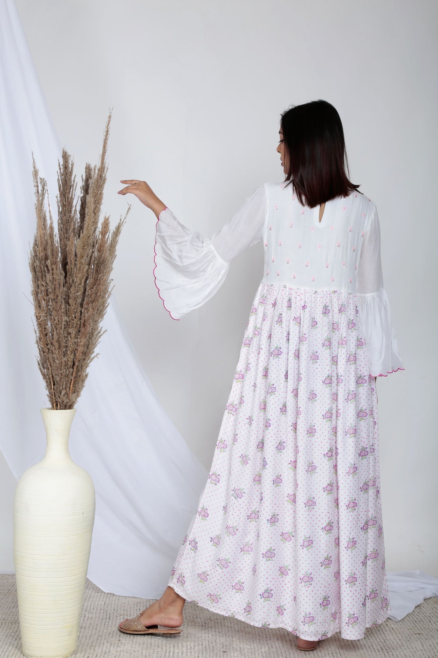 Ditsy PrimRose Full Length Dress