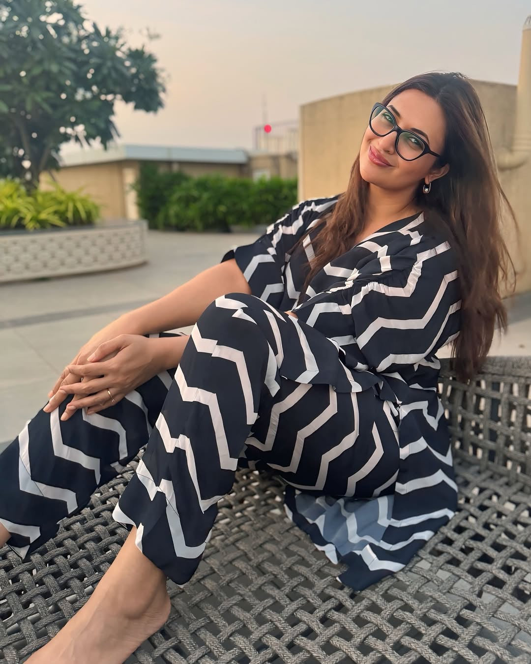 CHEVRON BLACK CO-ORD SET