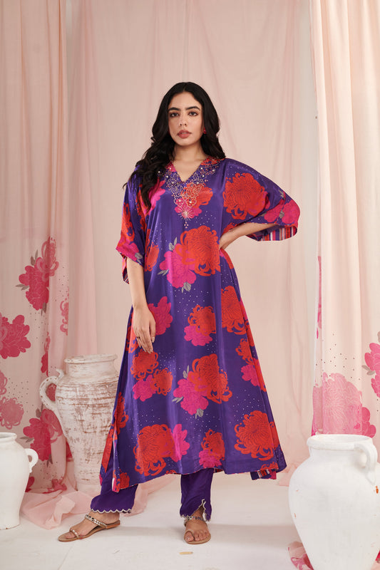 Exquisite purple bloom Kaftaan