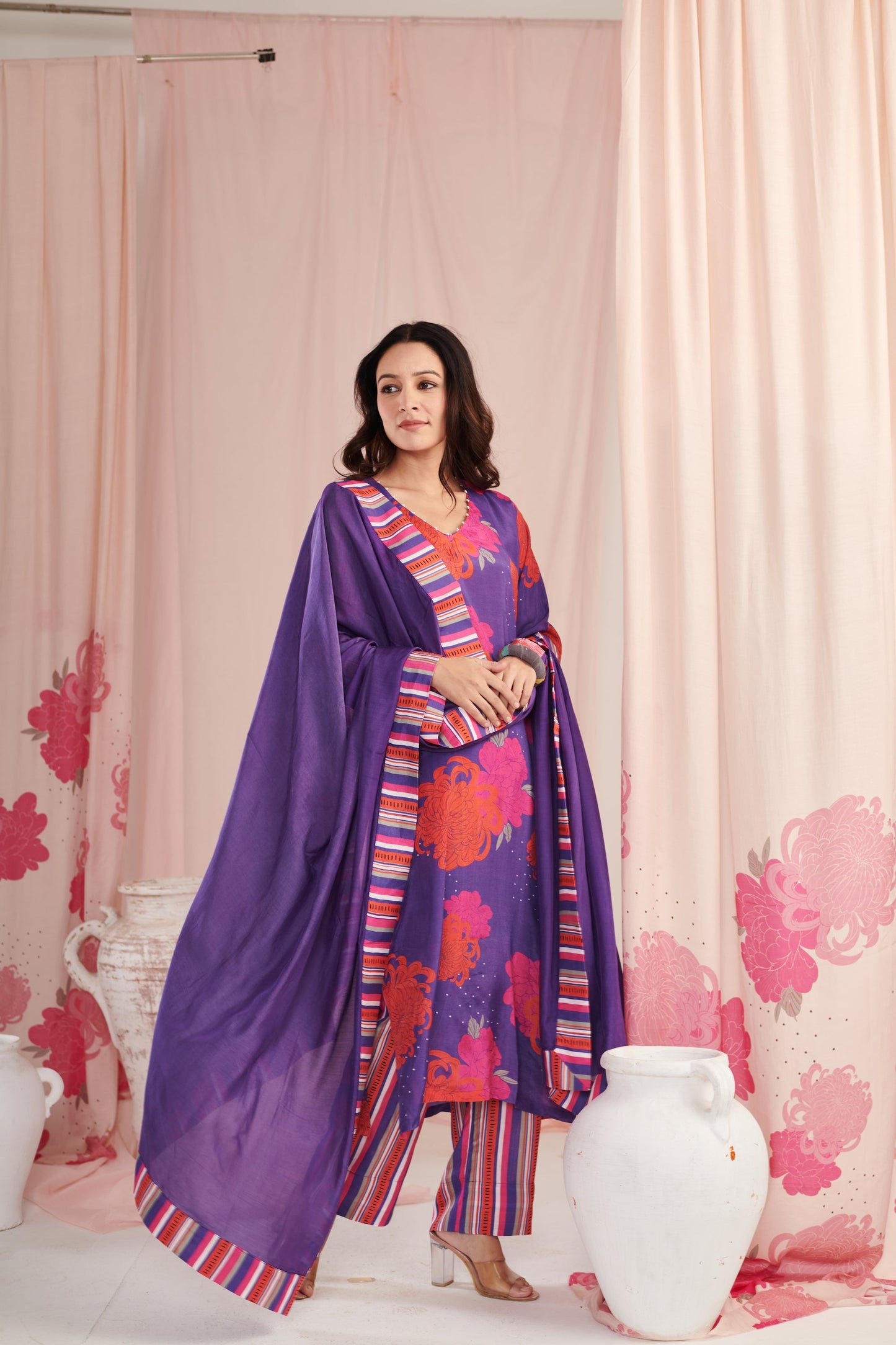 Purple saga Kurta Set