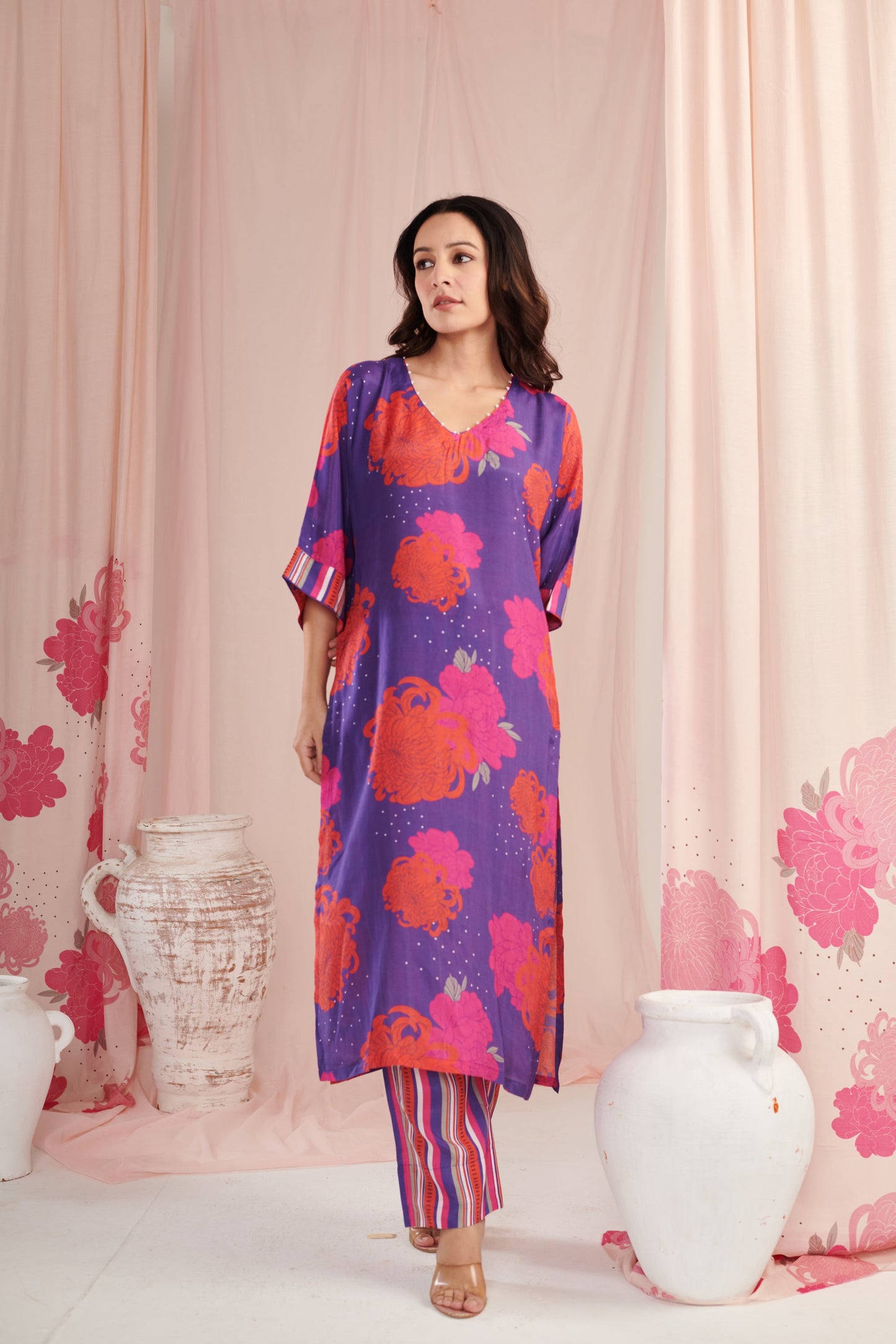 Purple saga Kurta Set