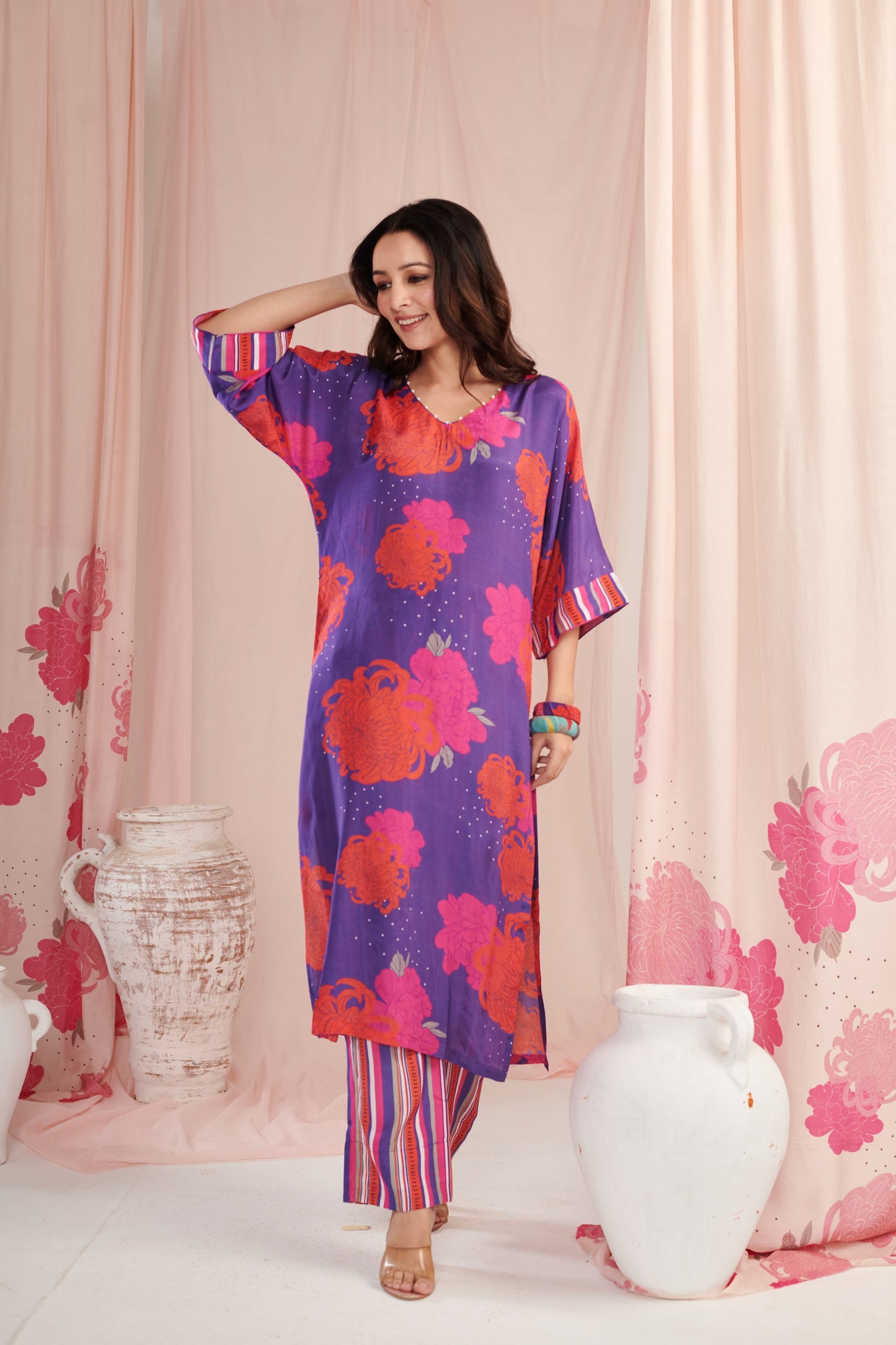 Purple saga Kurta Set