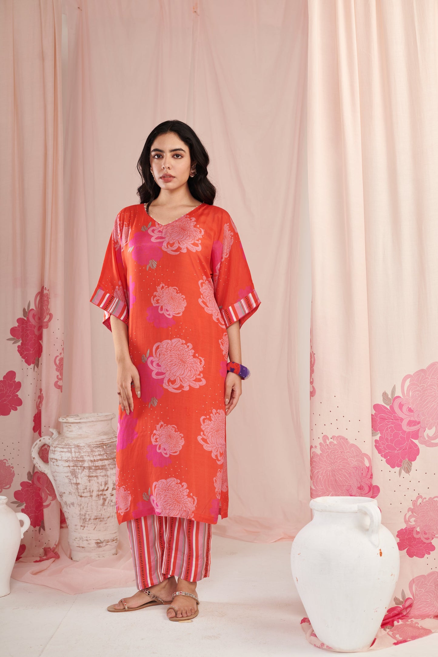Red saga Kurta Set