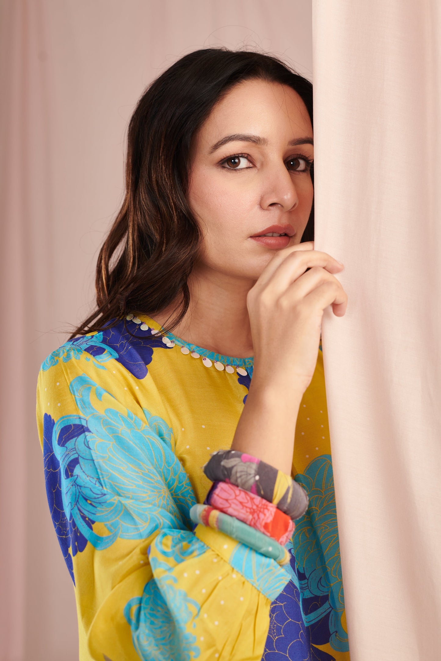 The lime daisy Kurta Set