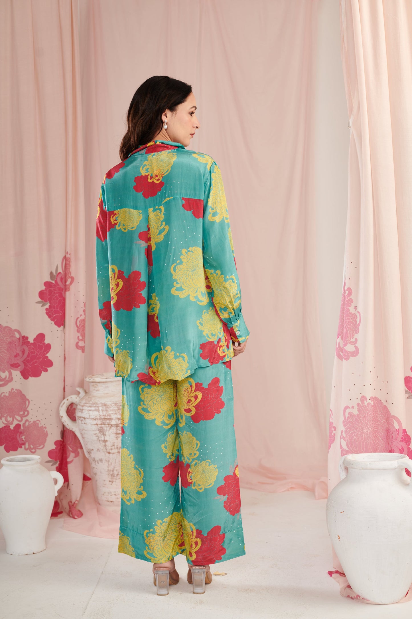 Floral power aqua co-ord set