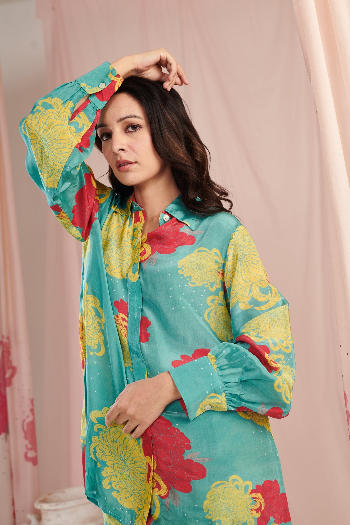 Floral power aqua co-ord set