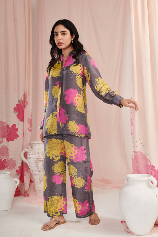 Floral power grey co-ord set
