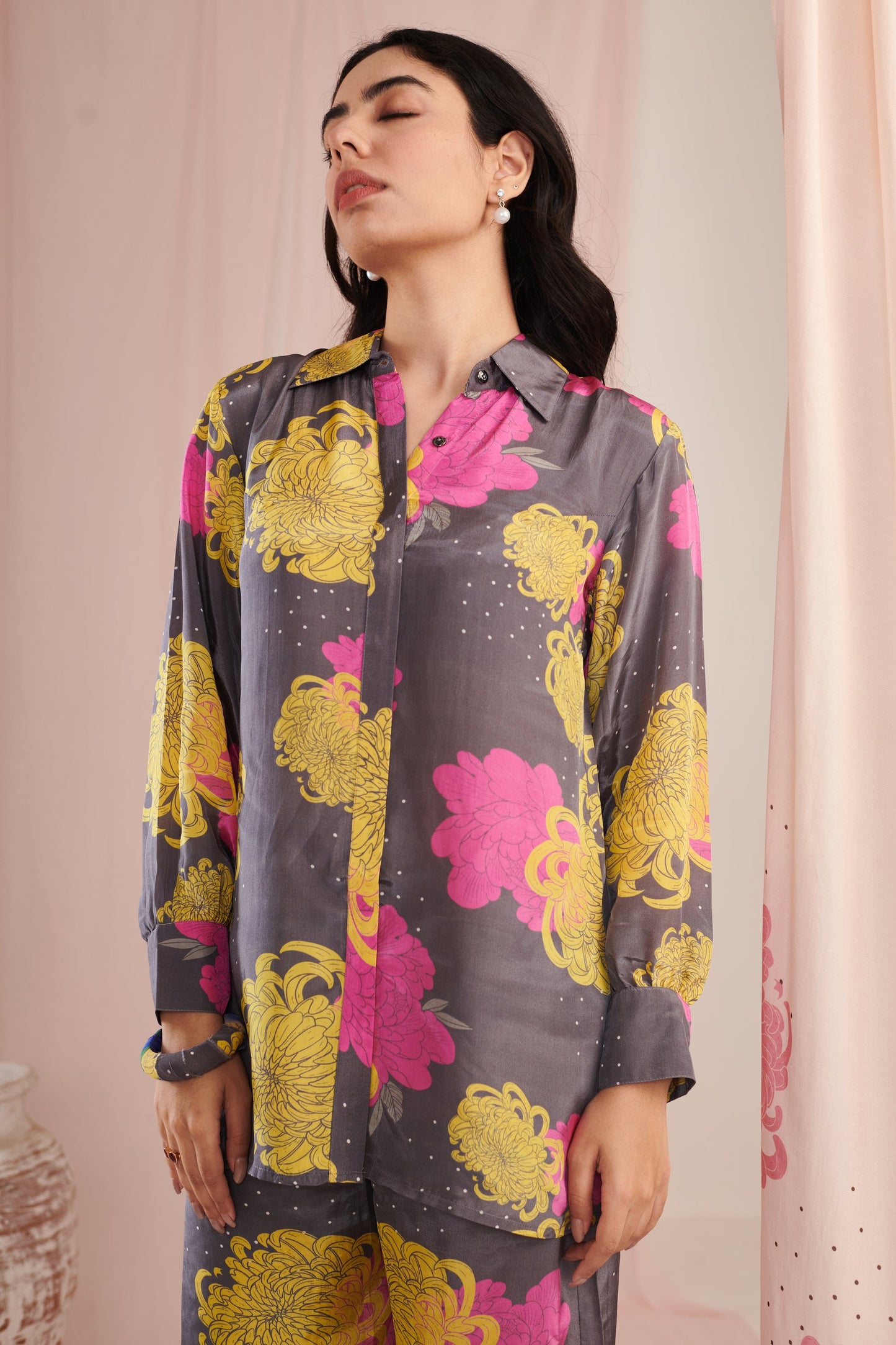 Floral power grey co-ord set