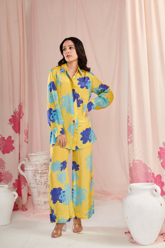 Floral power lime co-ord set