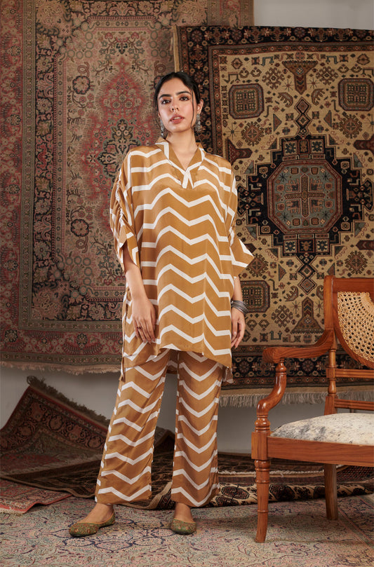 CHEVRON MUSTARD CO-ORD SET