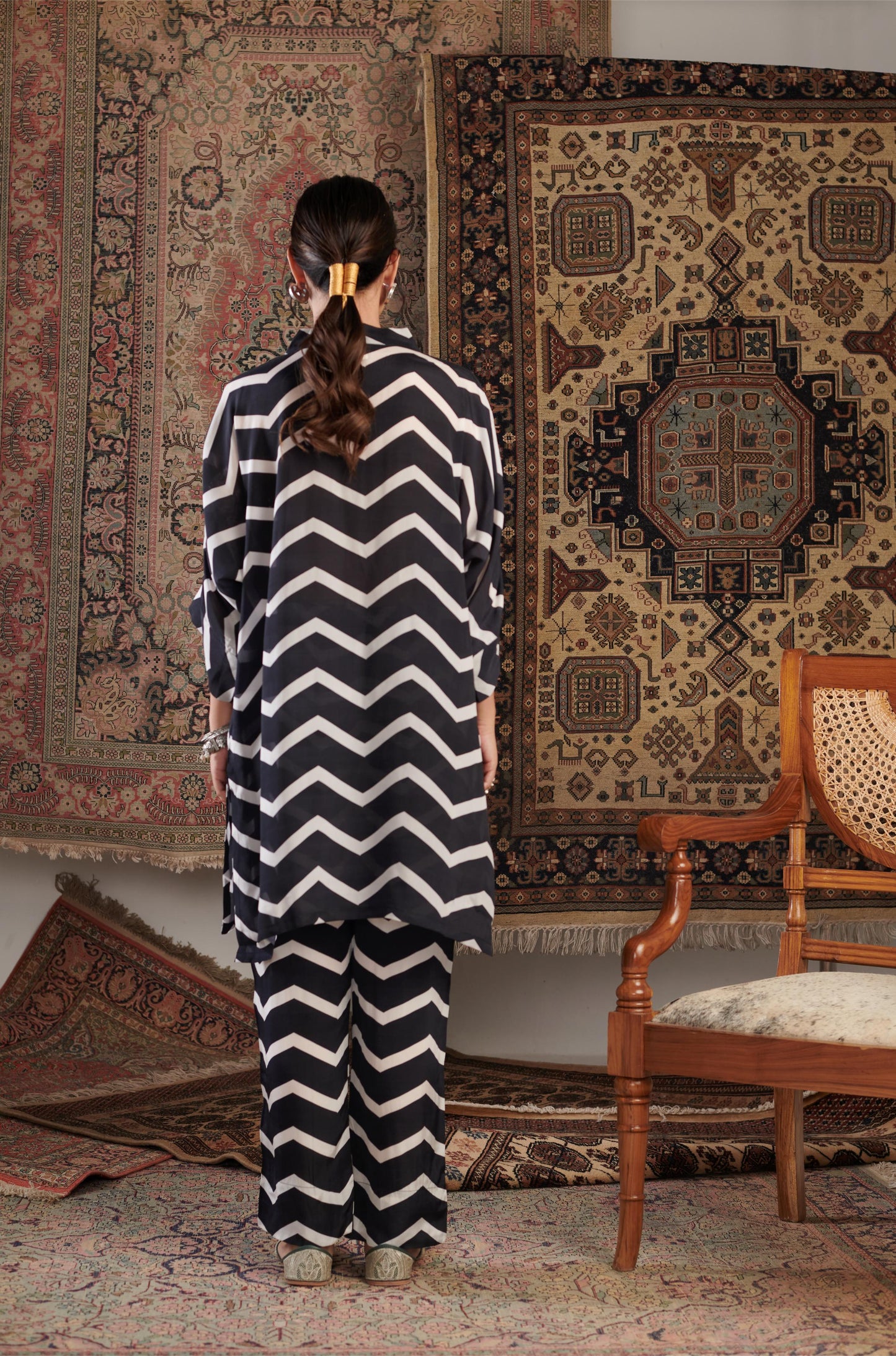 CHEVRON BLACK CO-ORD SET