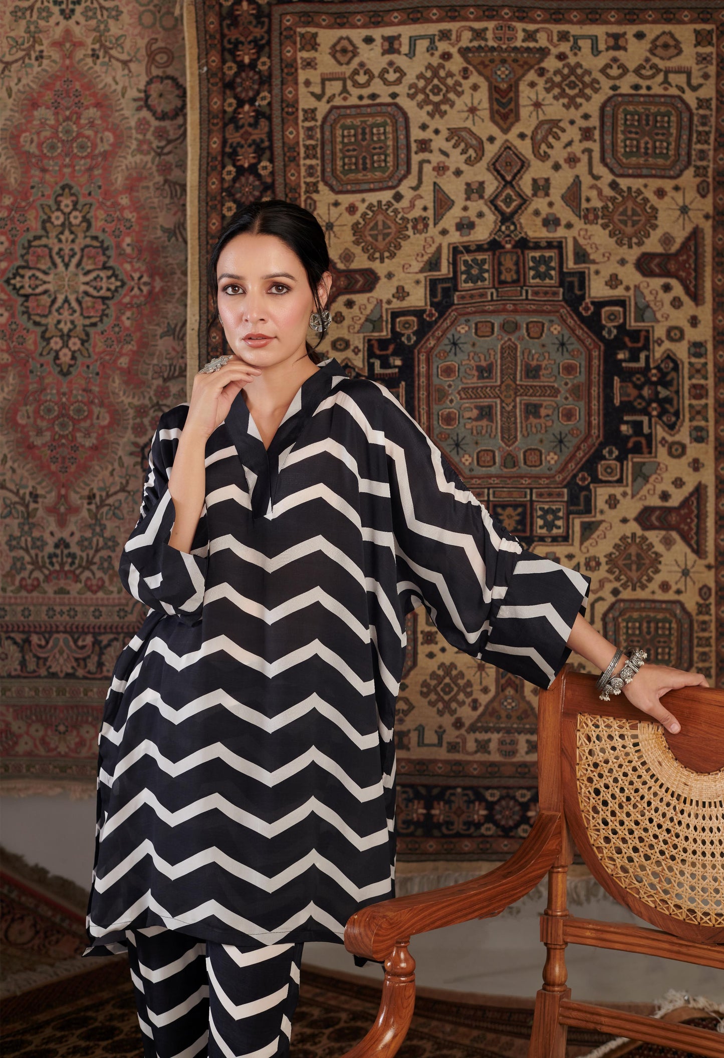 CHEVRON BLACK CO-ORD SET