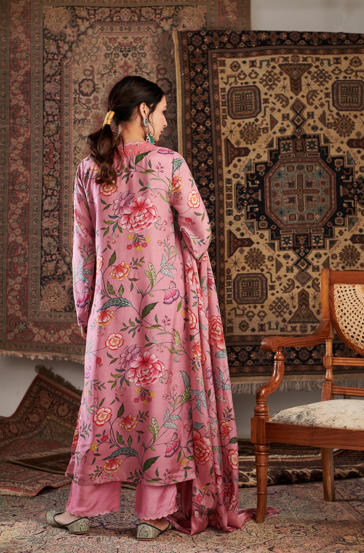 AKS OLD ROSE KURTA SET