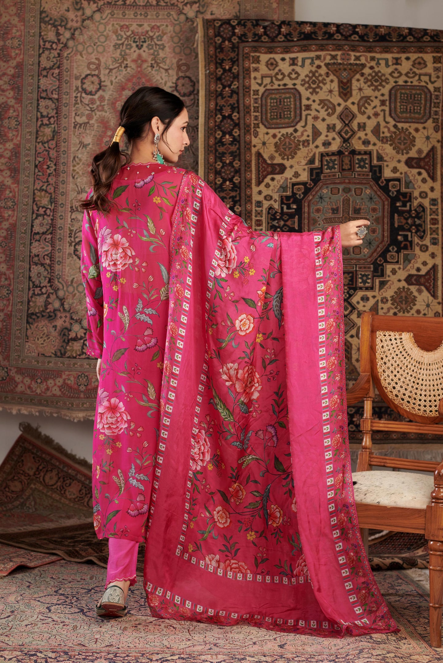 AKS HOT PINK KURTA SET