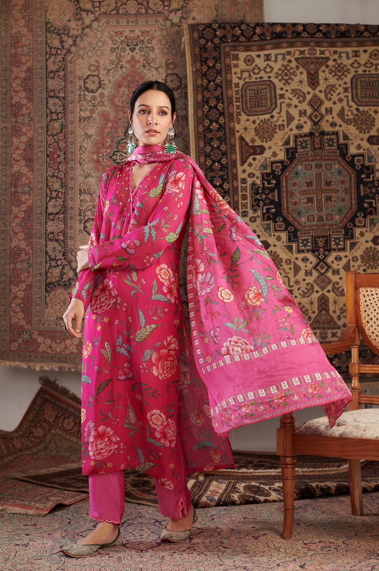 AKS HOT PINK KURTA SET