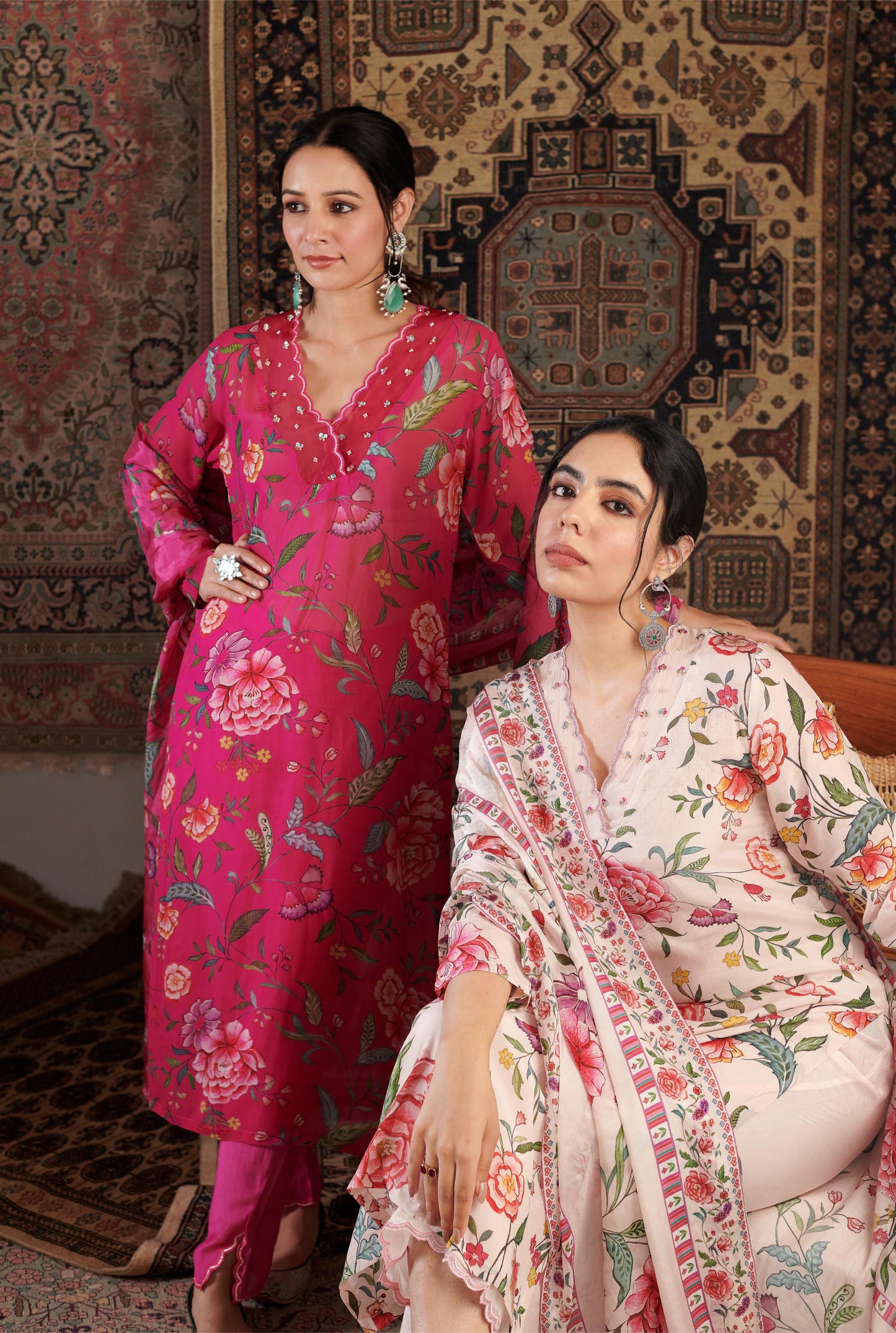 AKS HOT PINK KURTA SET