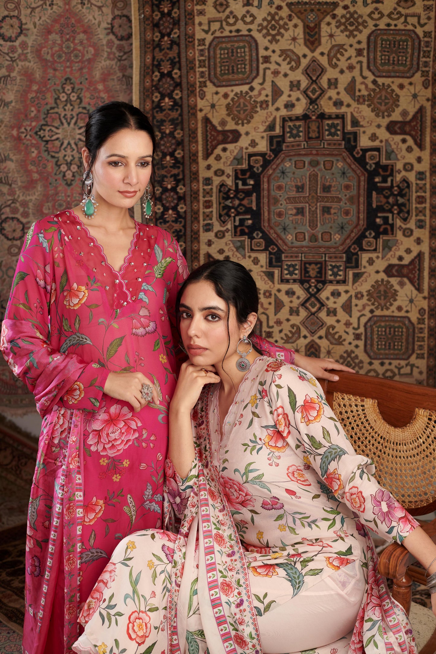 AKS HOT PINK KURTA SET