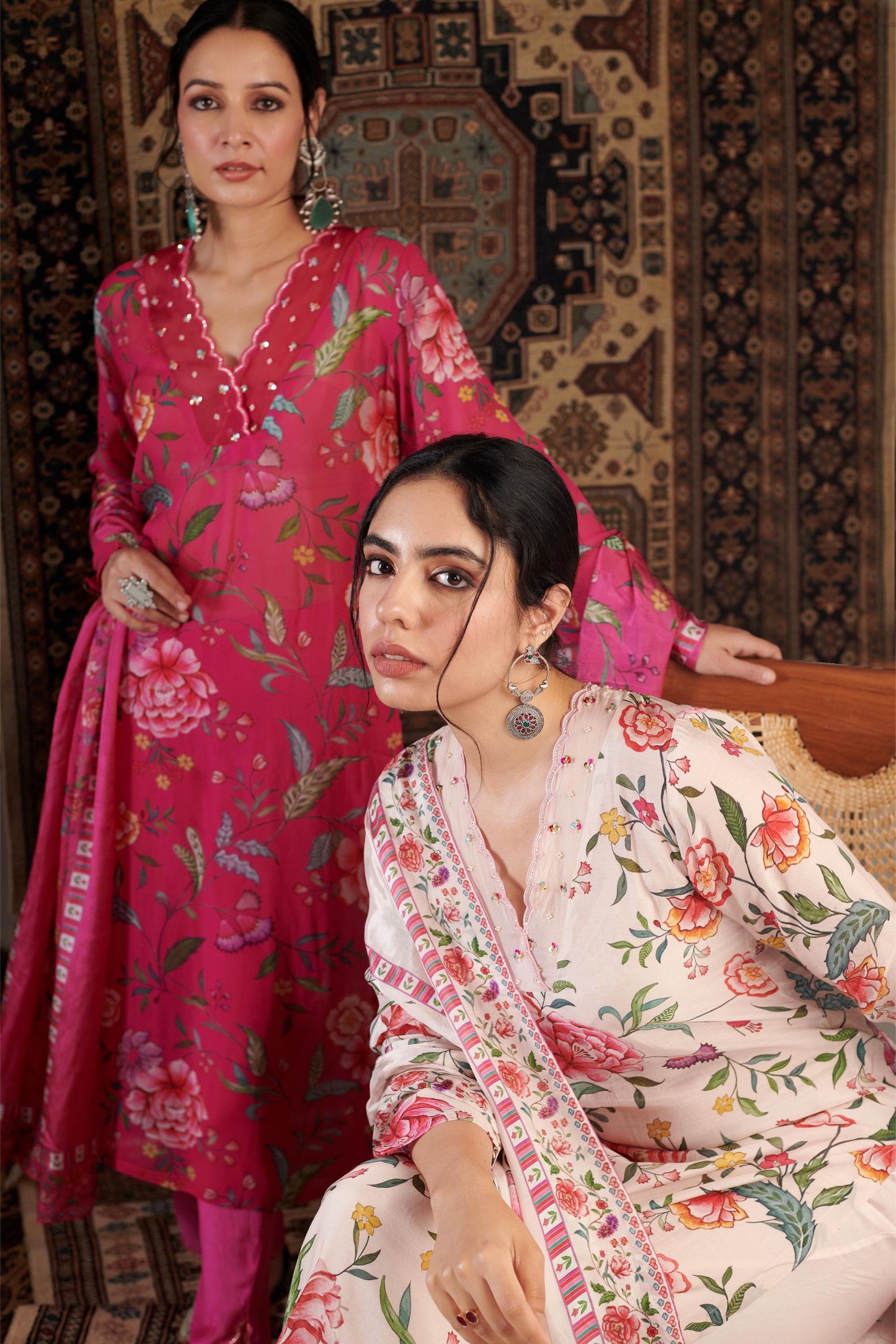 AKS HOT PINK KURTA SET