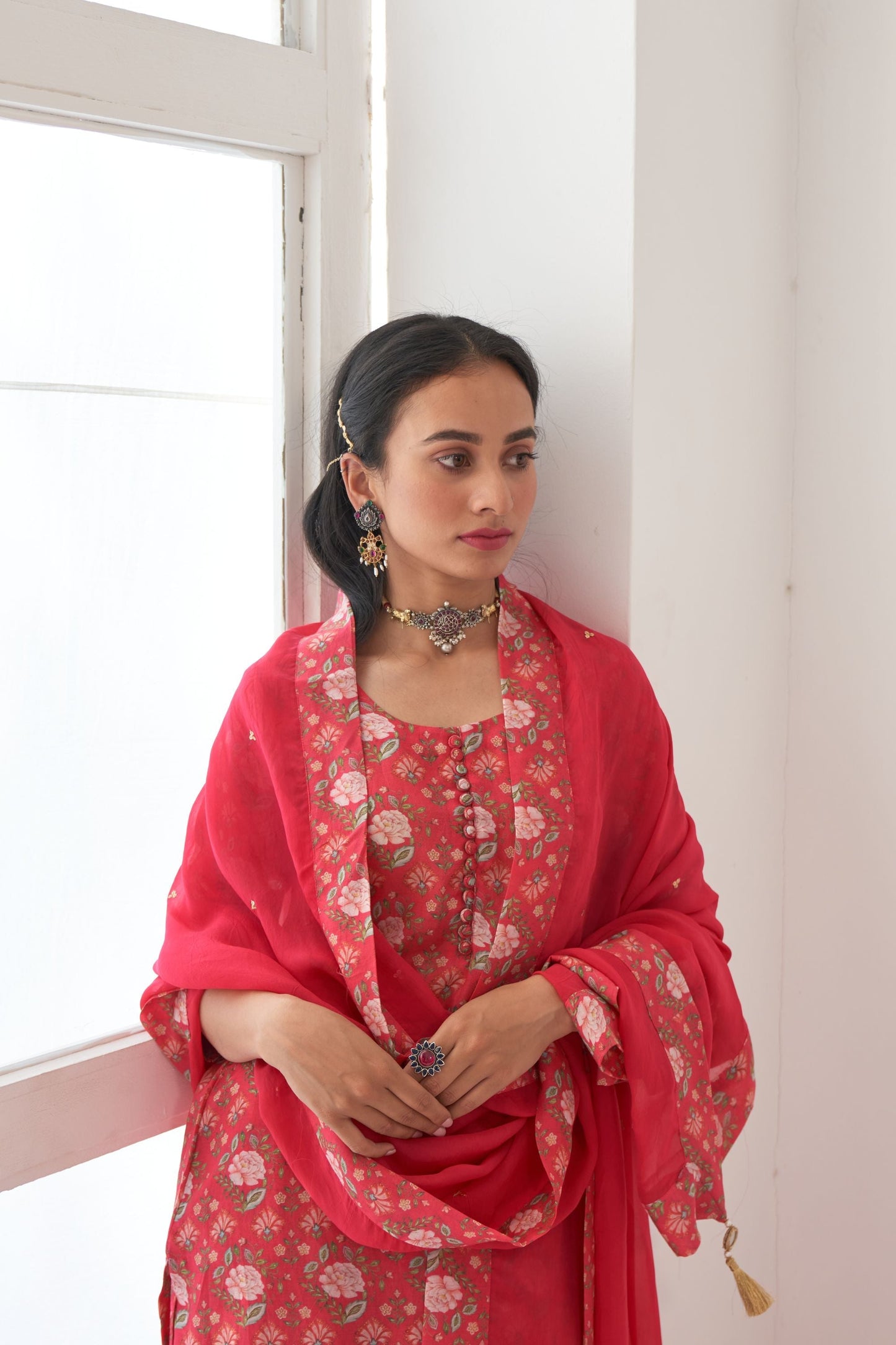 Hot Pink Peony Sharara
