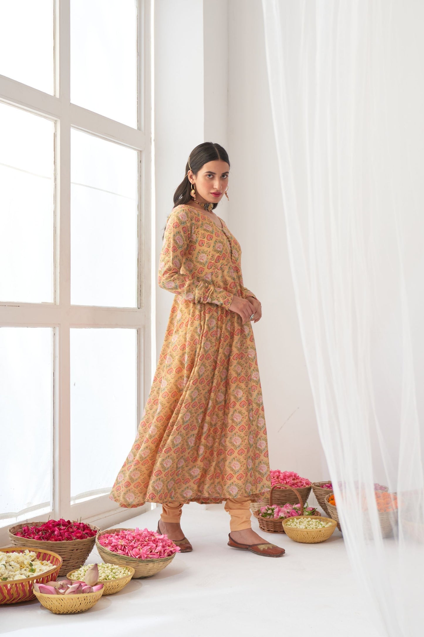 Yellow Peony Anarkali